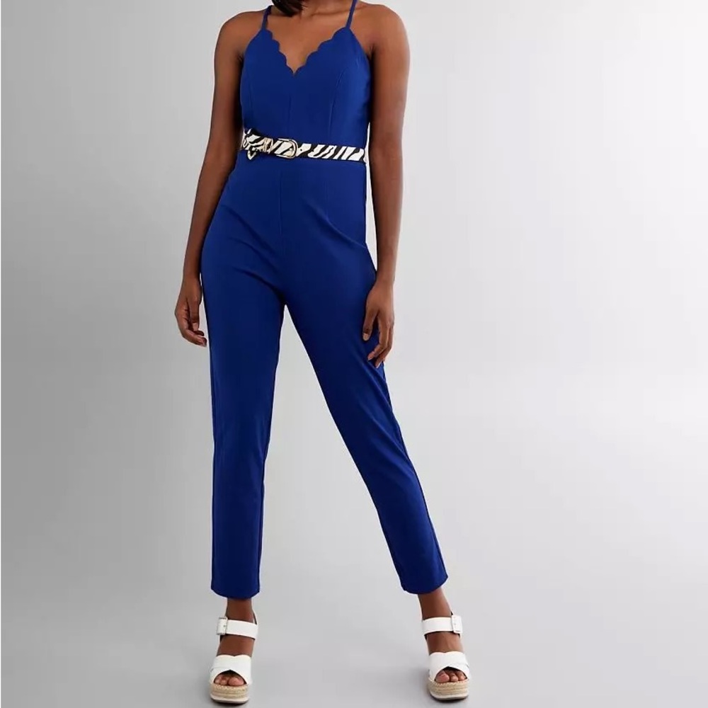 WILLOW & ROOT Scalloped Jumpsuit Womens Sz-M